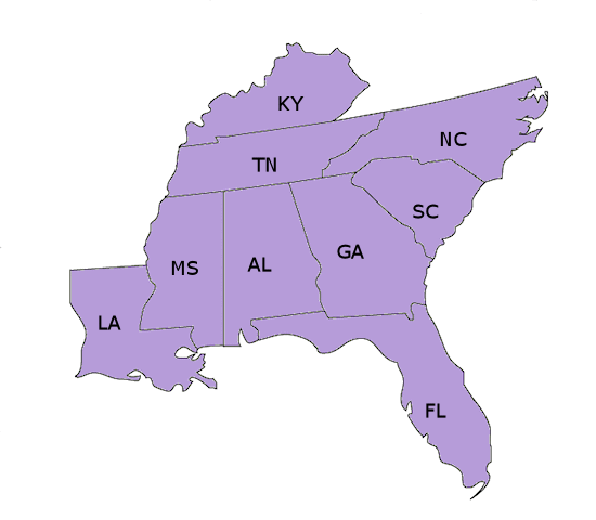 Southeast region